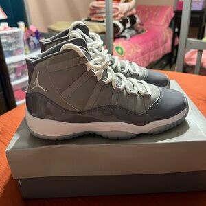 Air Jordan Gray and White High-Top Sneakers